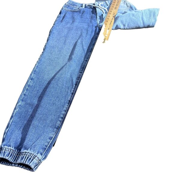PacSun Women’s Denim Joggers Size 26 Two-Tone Light/Dark Wash - Picture 15 of 16